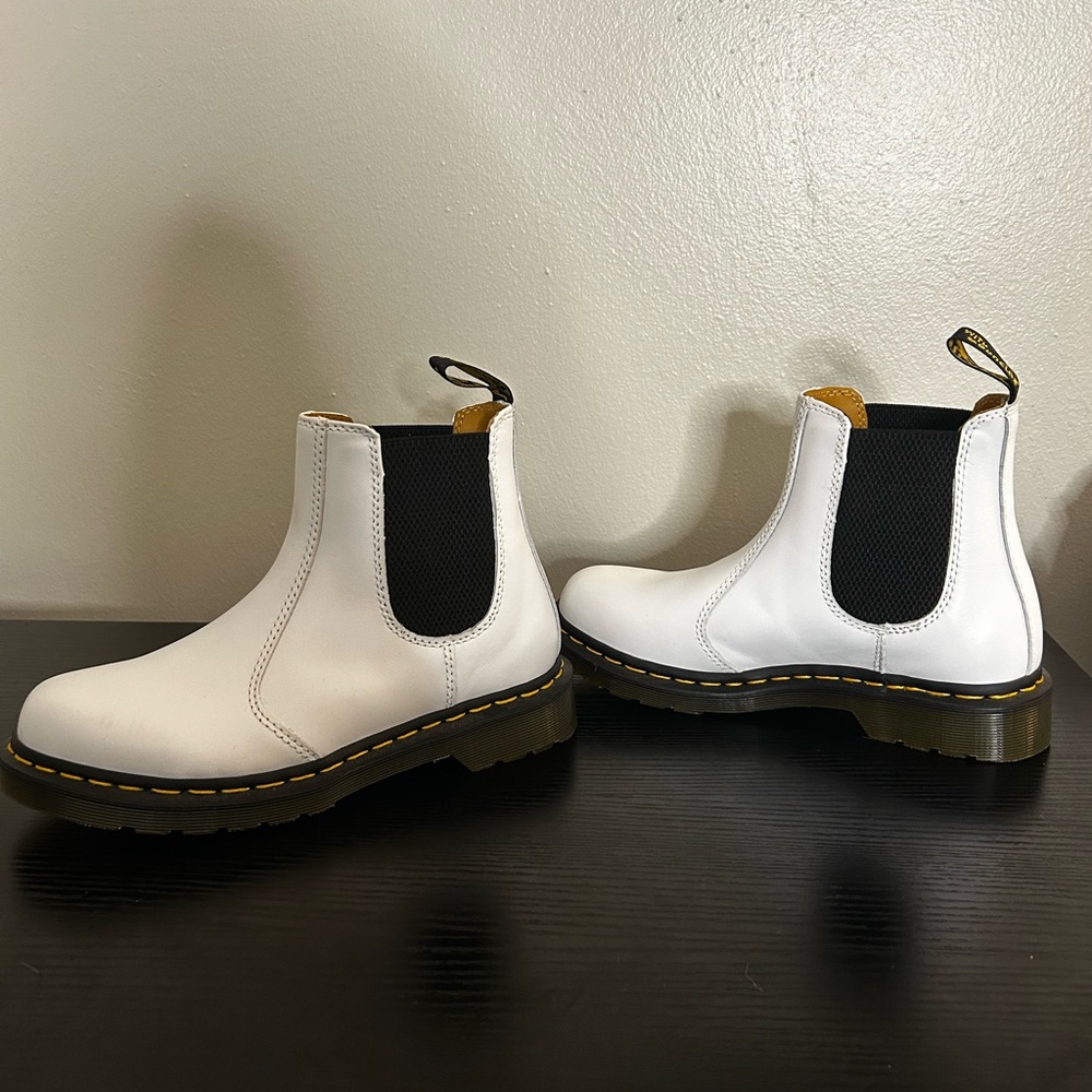 Dr Martens Classic White Chelsea Boots